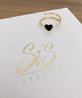 Anello con cuore smaltato