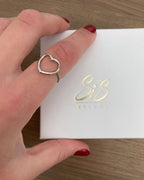 Anello profilo cuore