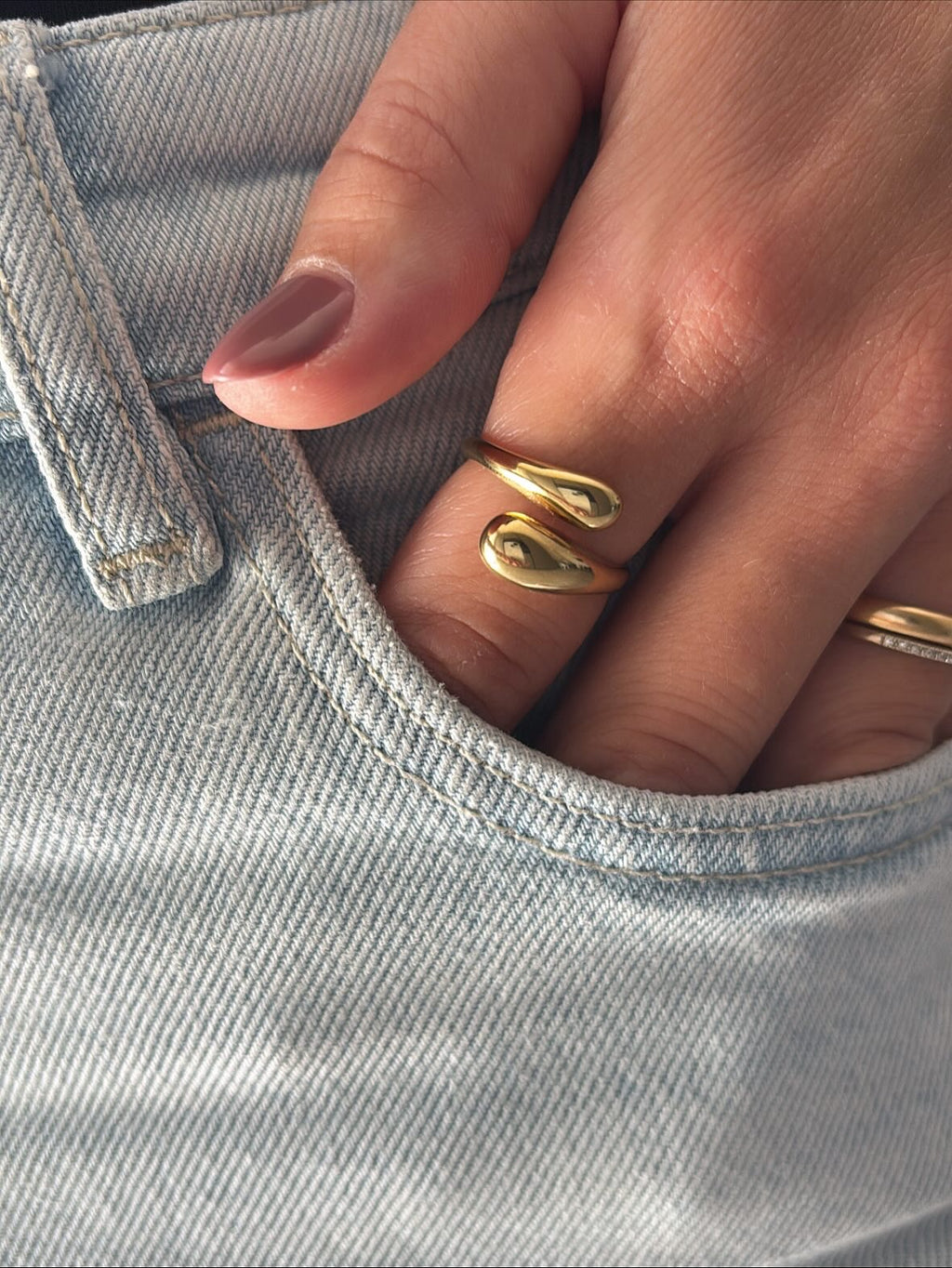 Anello gocce contrariè