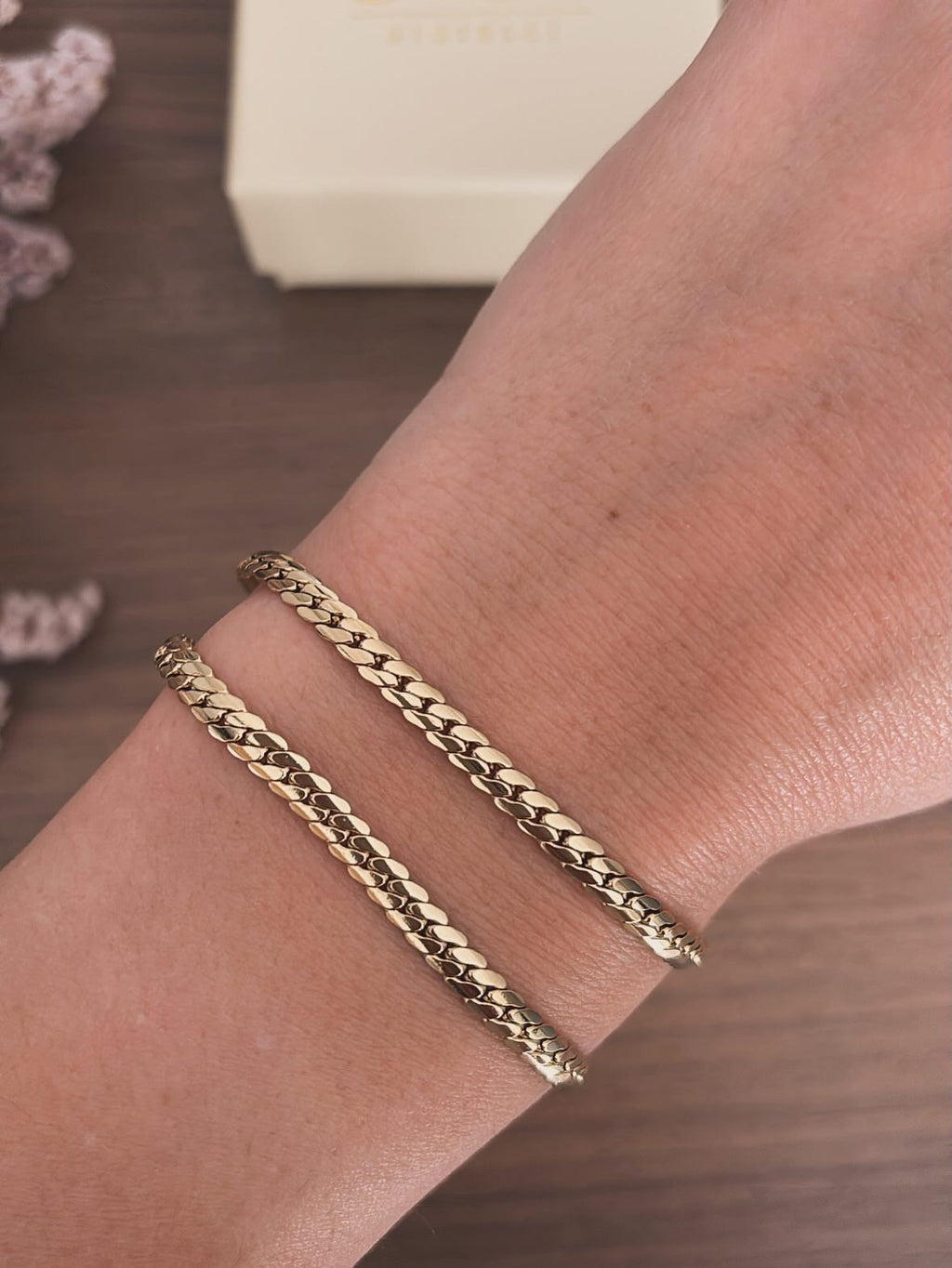 Bracciale piatto intrecciato