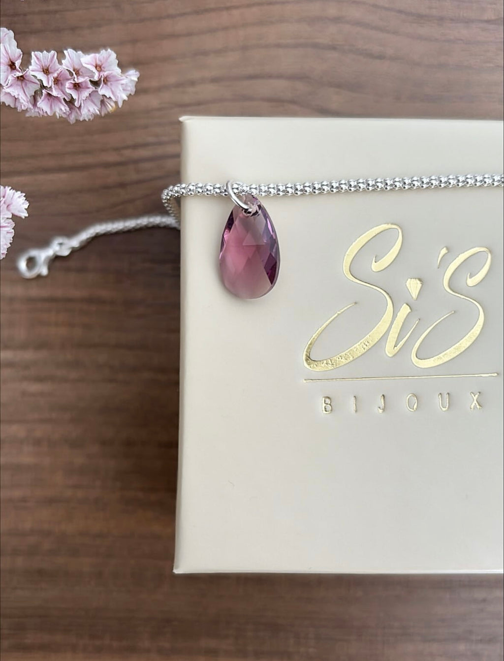 Bracciale microsfere con cristallo