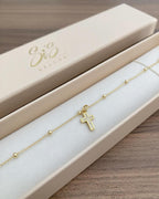 Bracciale croce con strass