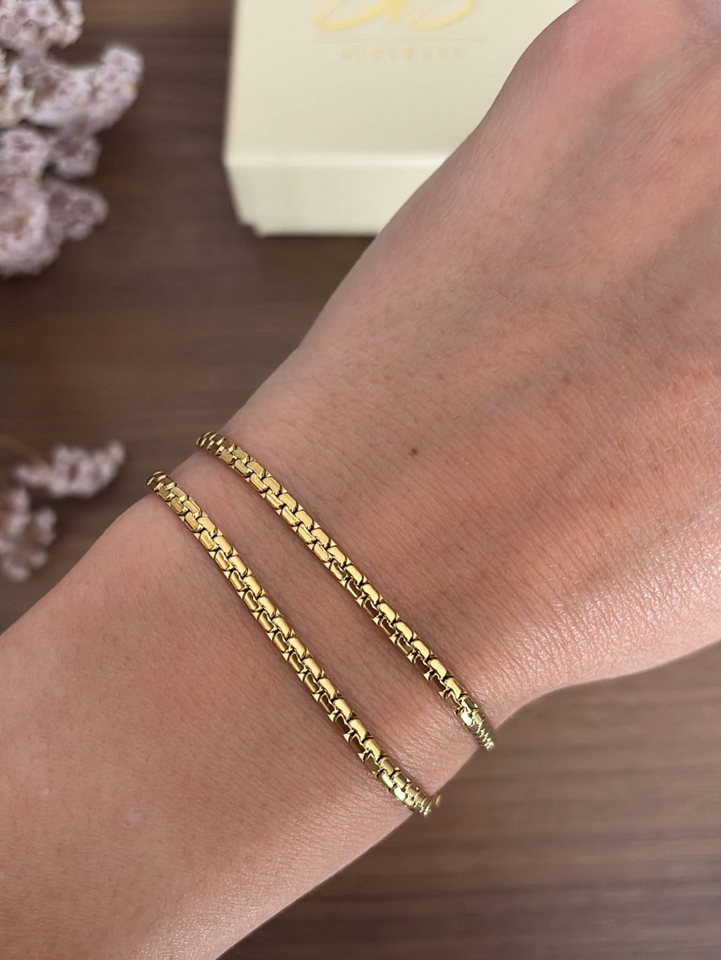 Bracciale piatto serpenti intrecciati