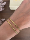 Bracciale piatto serpenti intrecciati
