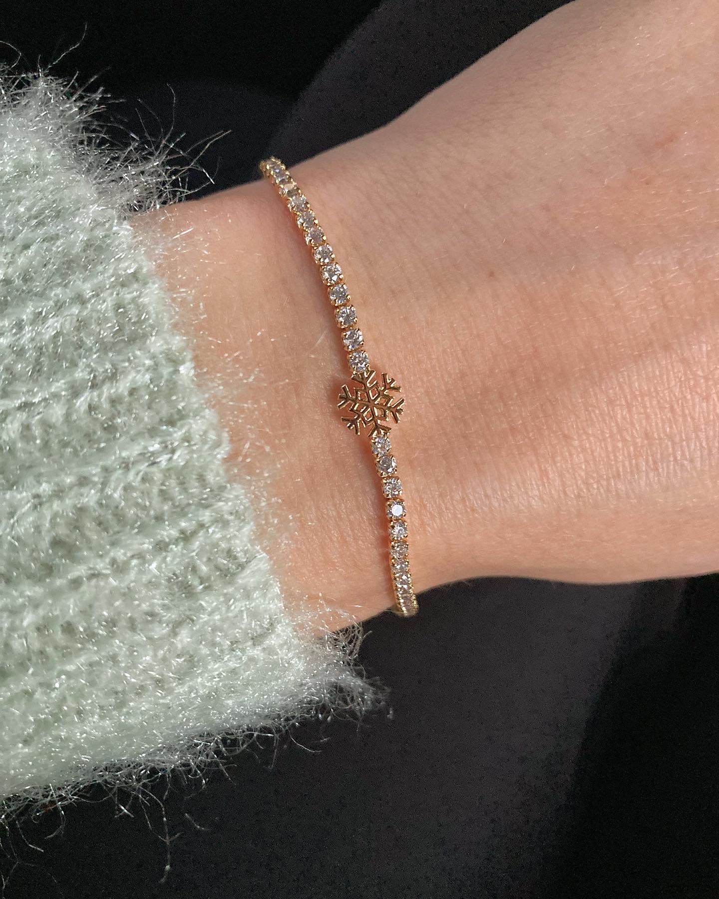 Bracciale tennis fiocco di neve
