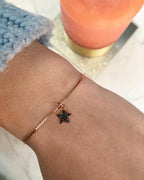 Bracciale stella zirconi neri