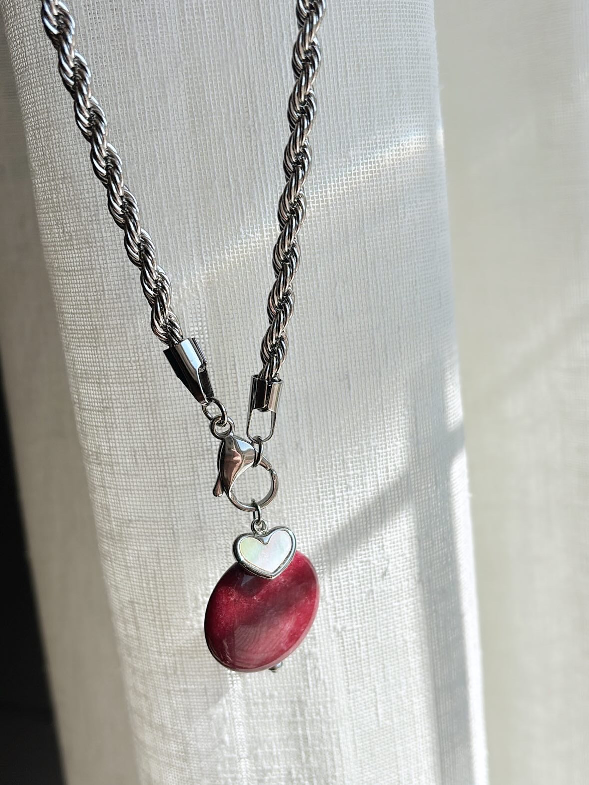 Collana funetta big e doppio ciondolo