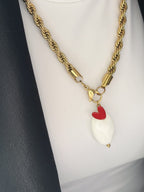 Collana funetta big (seconda misura) e doppio ciondolo