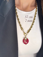 Collana funetta big (seconda misura) e doppio ciondolo