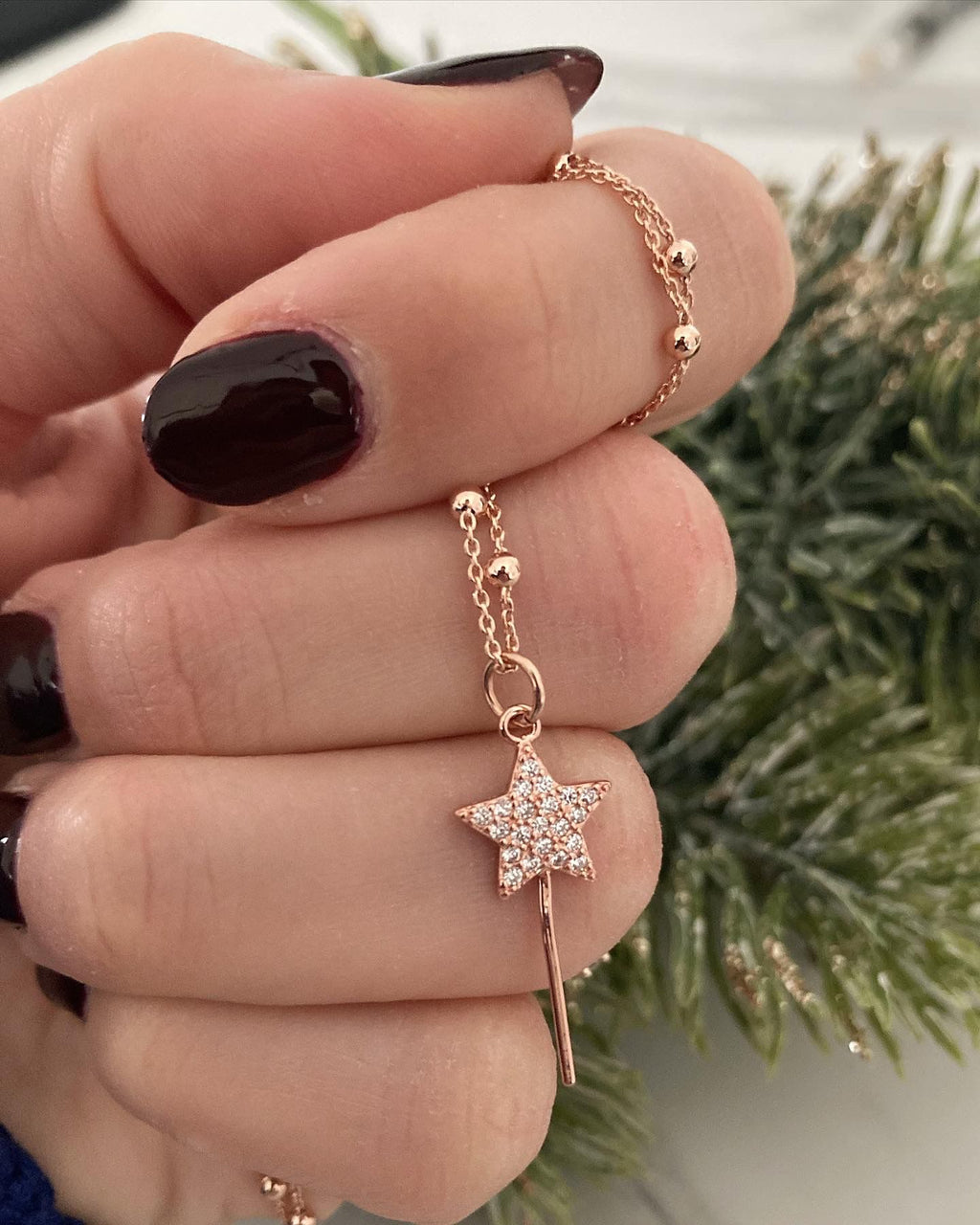 Collana bacchetta magica zirconta