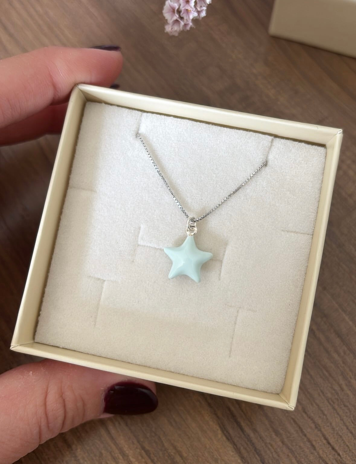 Collana stella grande bombata