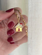 Collana casetta natalizia