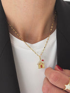 Collana casetta natalizia