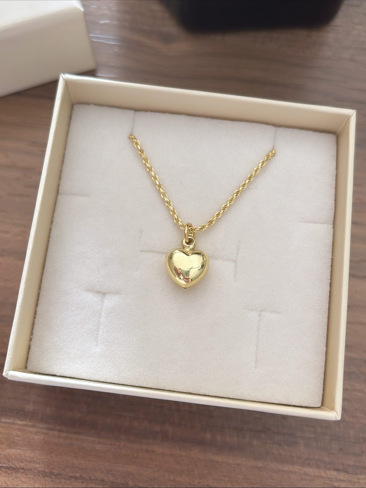 Collana cuore piccolo bombato