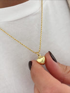 Collana cuore piccolo bombato