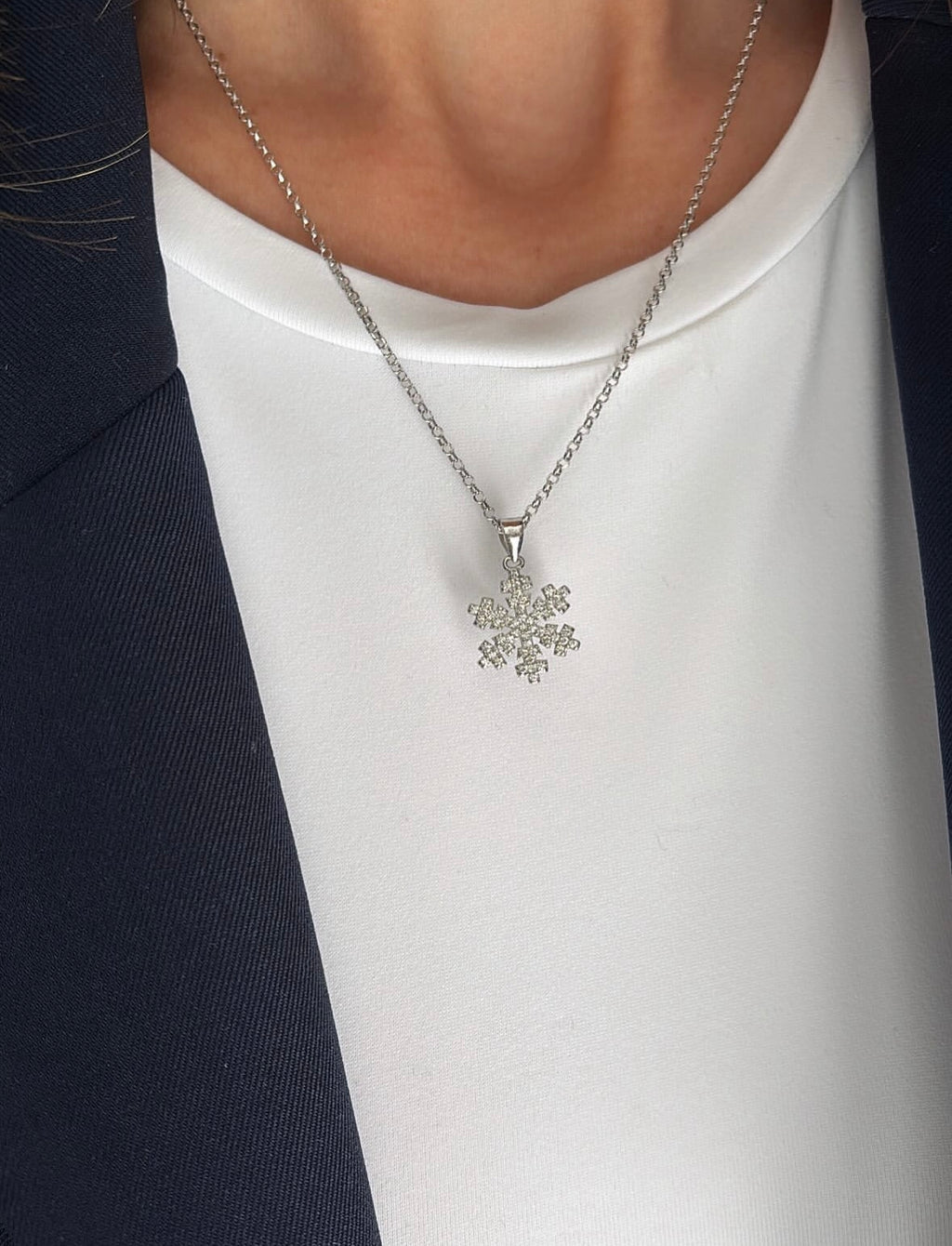 Collana fiocco di neve grande