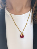 Collana funetta small e doppio ciondolo