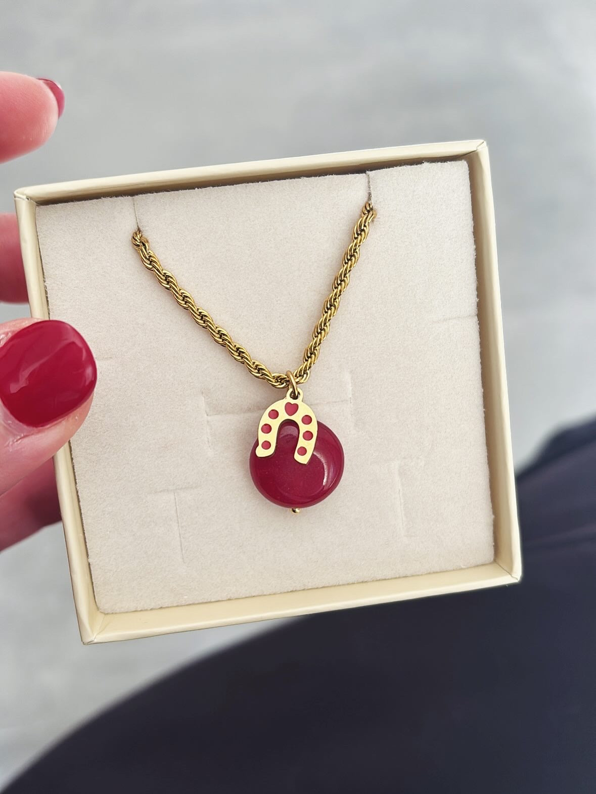 Collana funetta small e doppio ciondolo