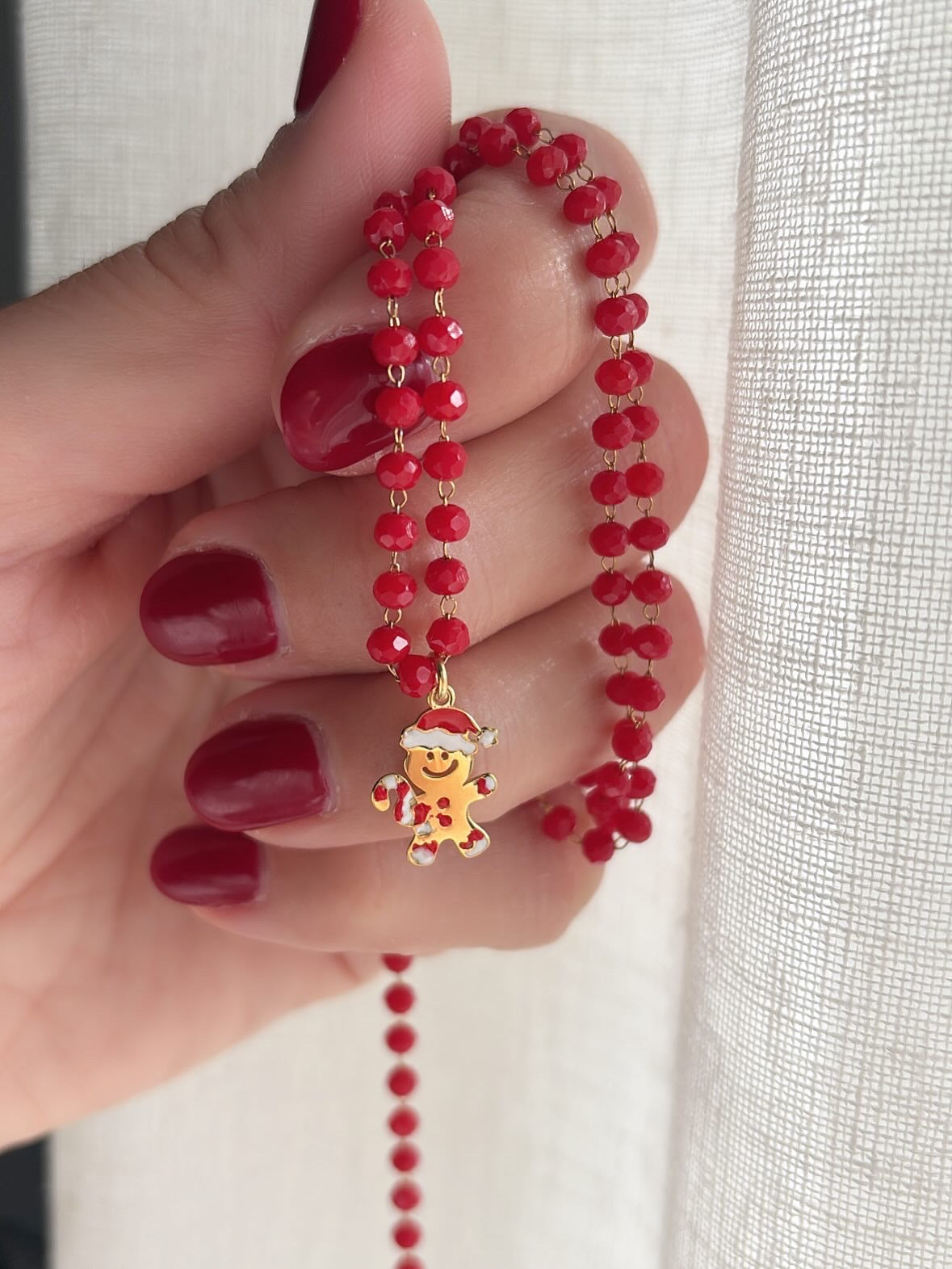 Collana omino di pan di zenzero