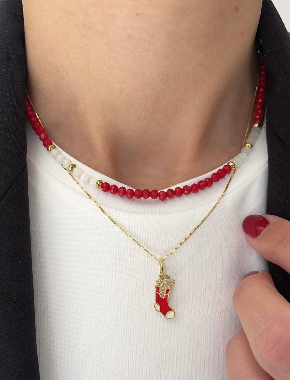 Collana mezzi cristalli