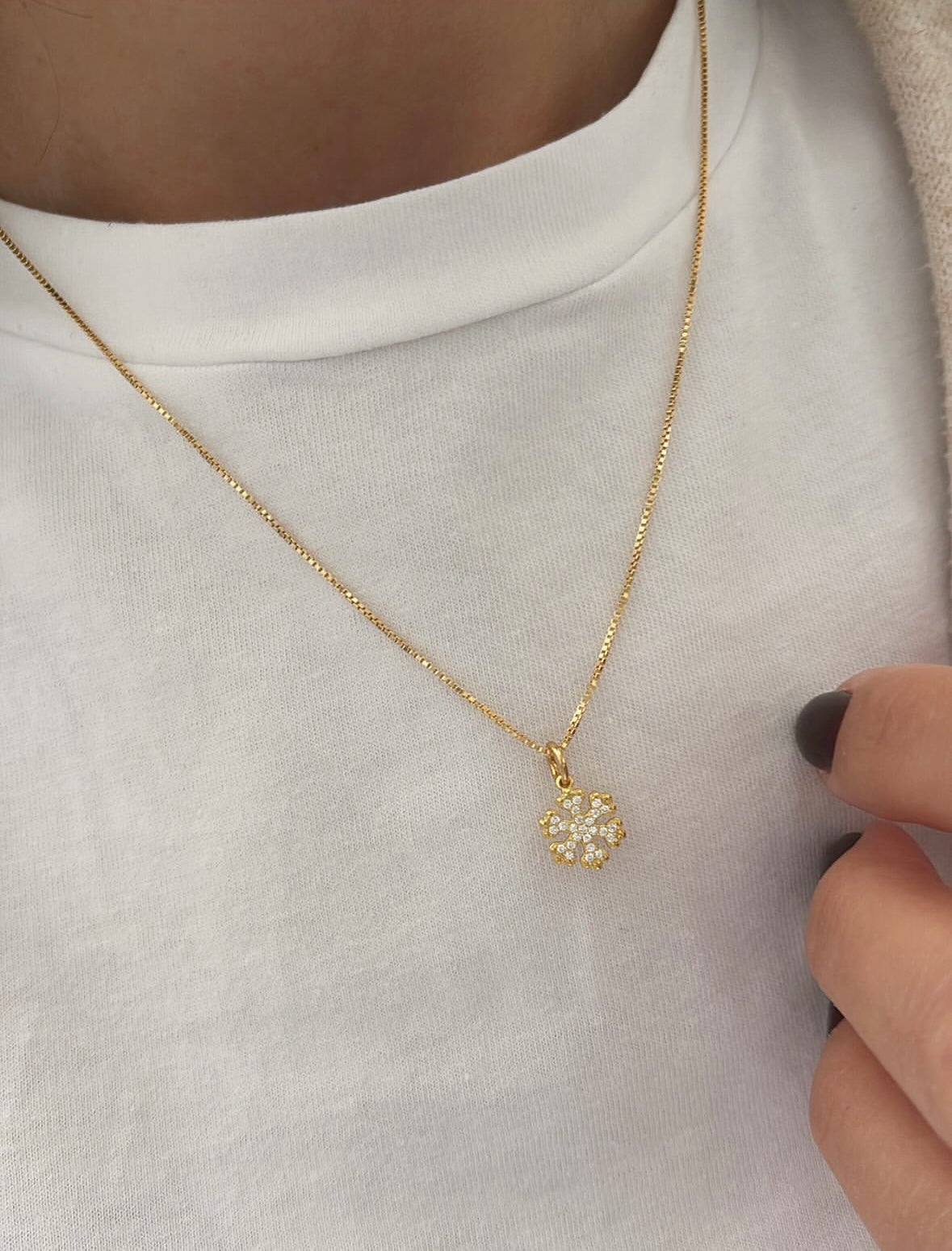 Collana mini fiocco di neve