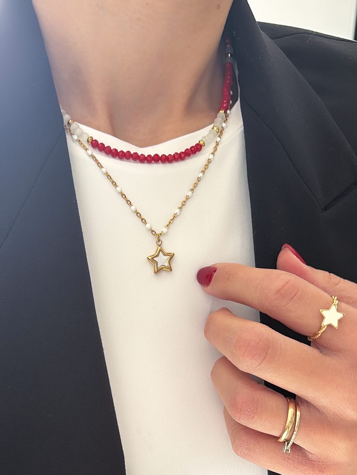 Collana stella madreperla