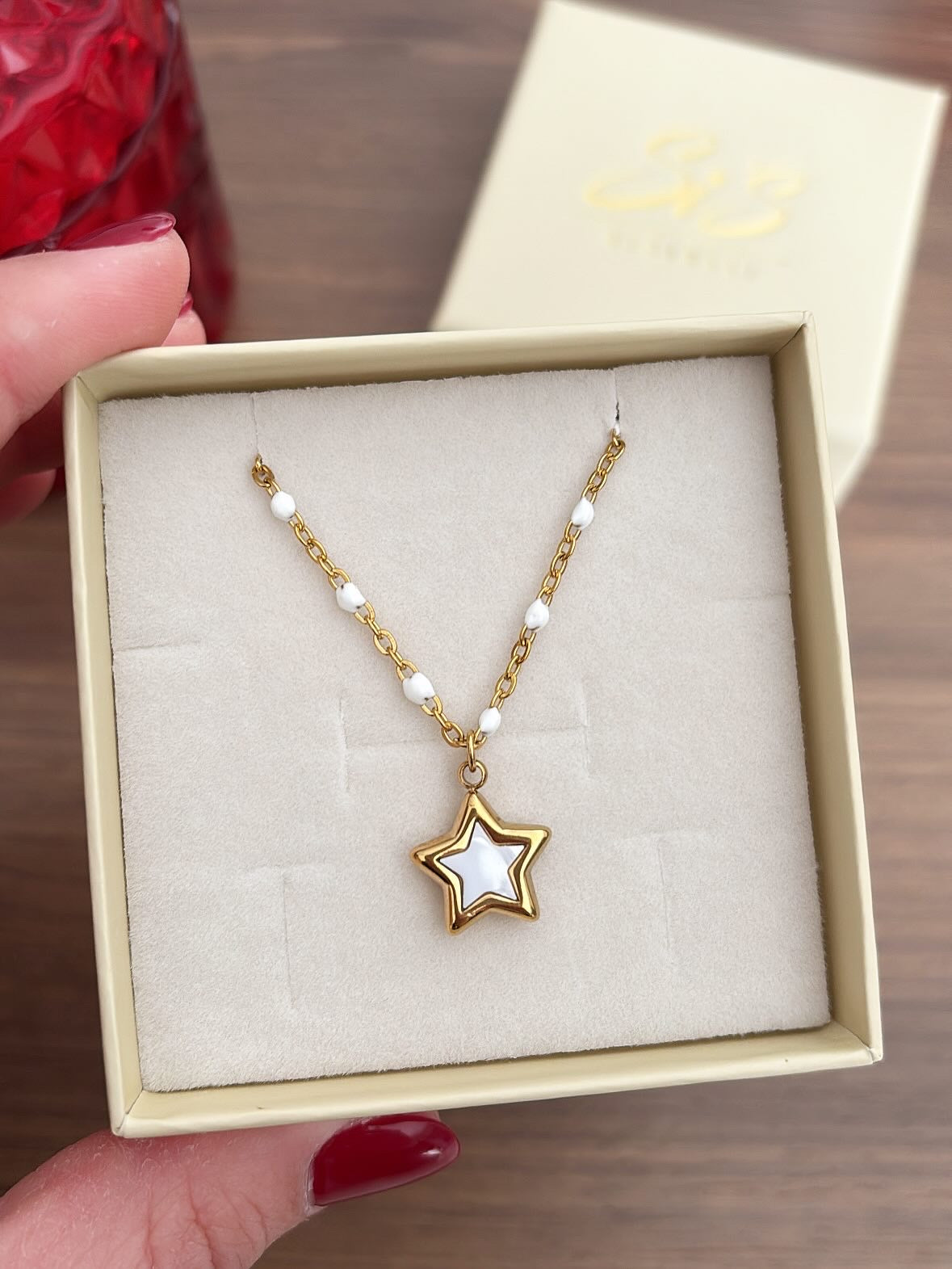 Collana stella madreperla