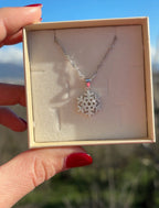 Collana fiocco di neve zirconato