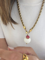 Collana funetta big (seconda misura) e doppio ciondolo