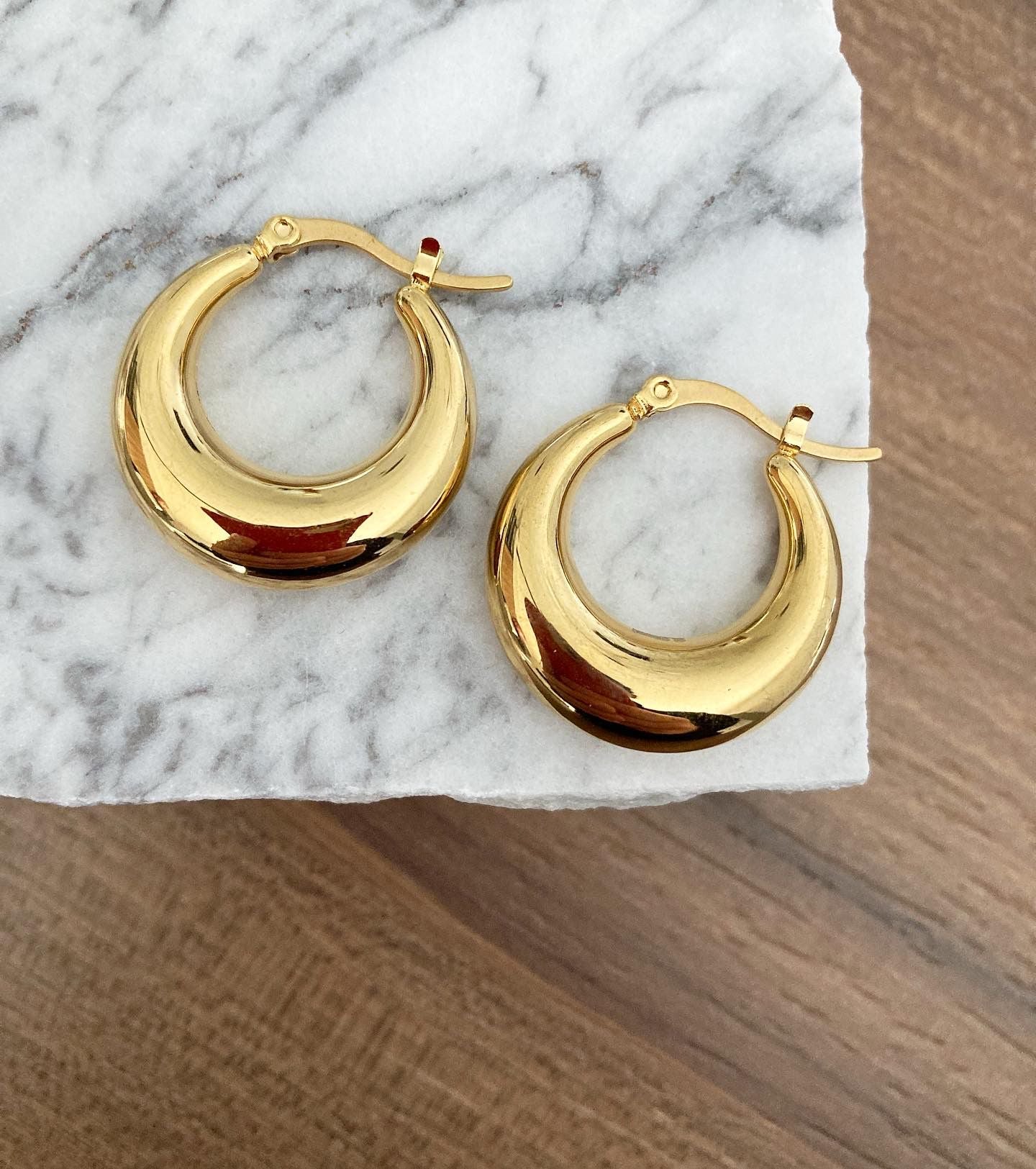 Orecchini cerchio bombatura degradè