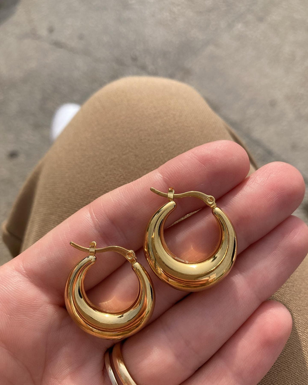 Orecchini cerchio bombatura degradè