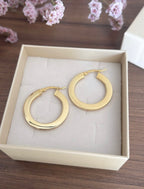 Orecchini cerchio piatto