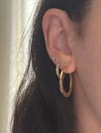 Orecchini cerchio piatto