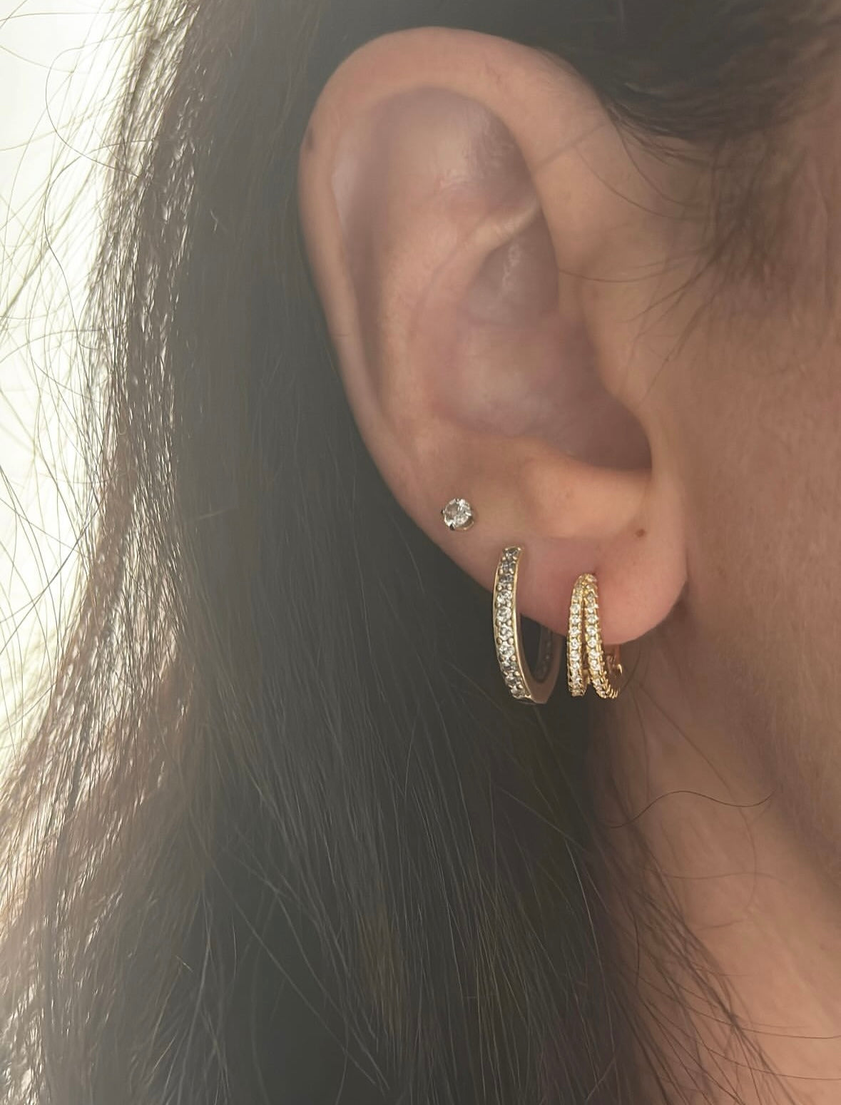 Cerchietti due file di zirconi