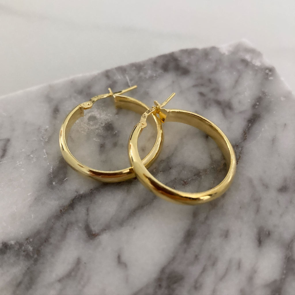 Orecchini cerchio bombati frontalmente ø 2.5