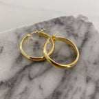 Orecchini cerchio bombati frontalmente ø 2.5