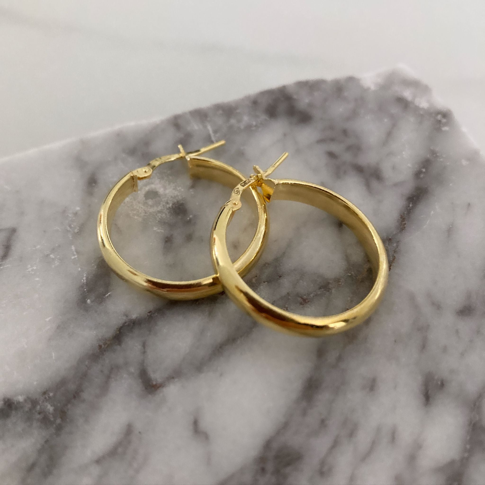 Orecchini cerchio bombati frontalmente ø 2.5