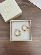 Orecchini cerchio bombati frontalmente ø 2.2