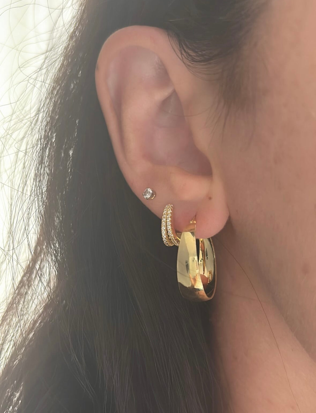 Orecchini cerchio degradè