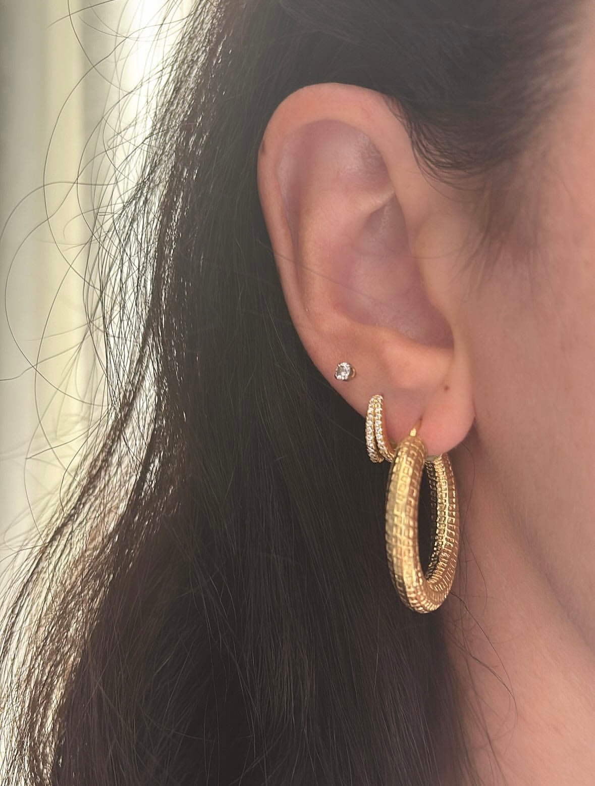 Orecchini cerchio tubolare