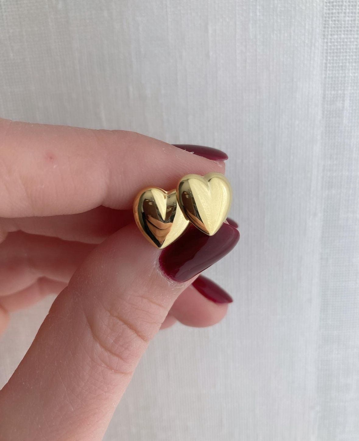 Orecchini a lobo cuore bombato