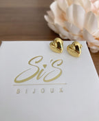 Orecchini a lobo cuore bombato