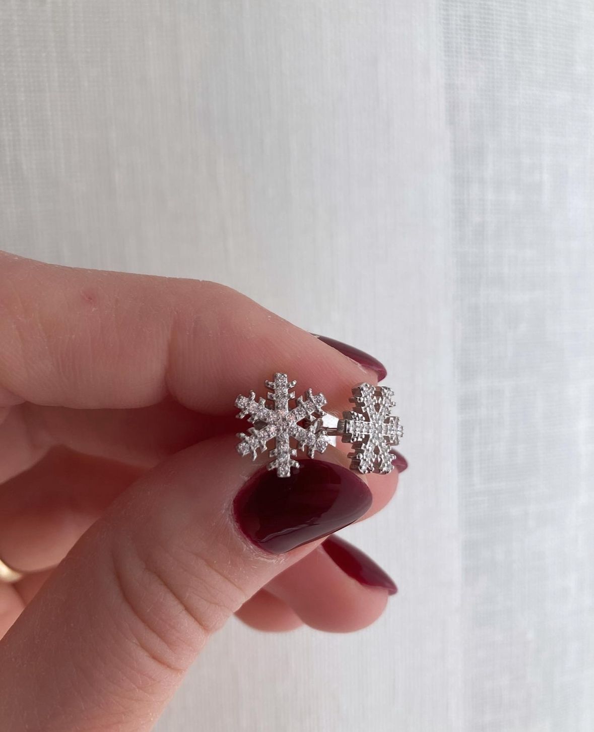 Orecchini a lobo fiocco di neve