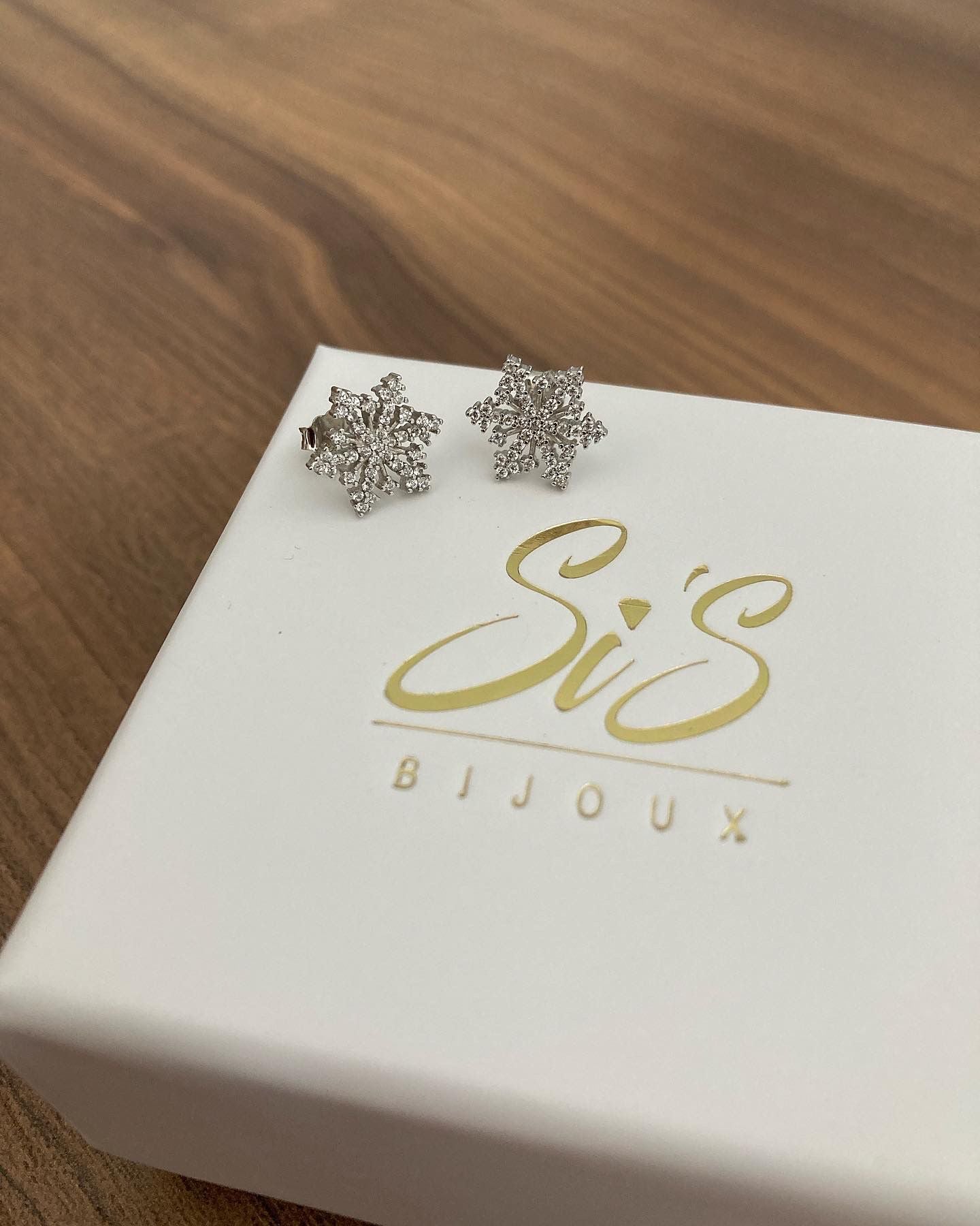 Orecchini a lobo fiocco di neve