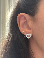 Orecchini a lobo cuore lavorato