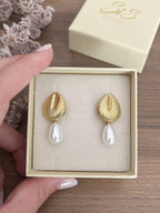 Orecchini perle di conchiglia