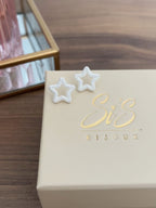 Orecchini a lobo stella lavorata