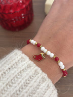 Bracciale perline di natale